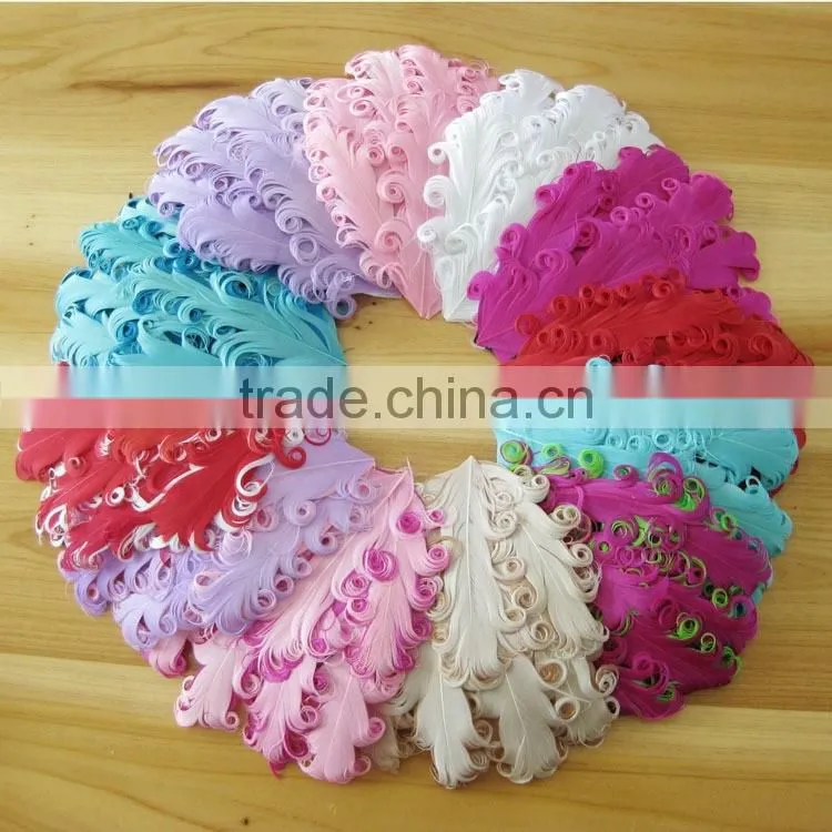 curly feather headband for kids hair accessories