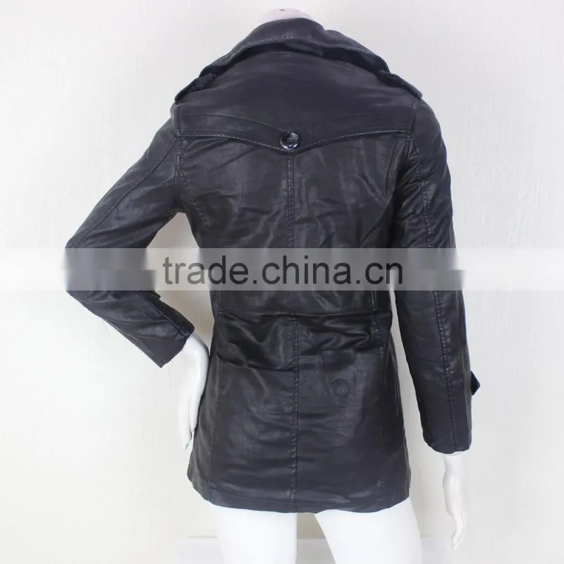 Woen Leather Trench Coat