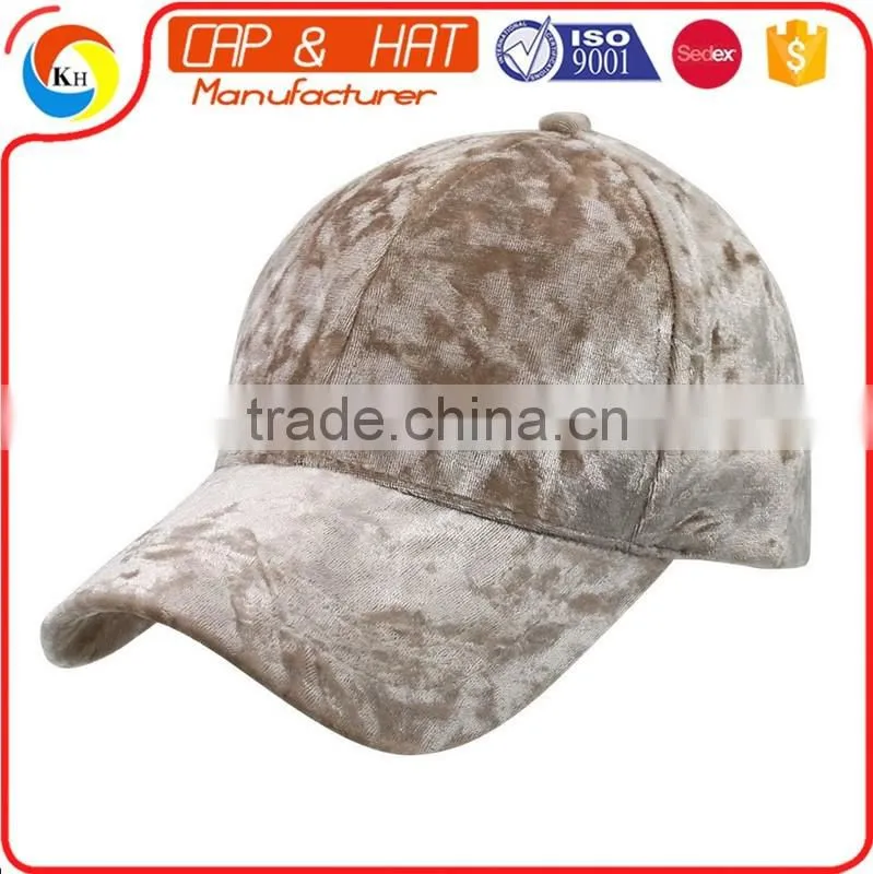 Blank Fake Velvet Baseball Cap Custom Hats And Caps