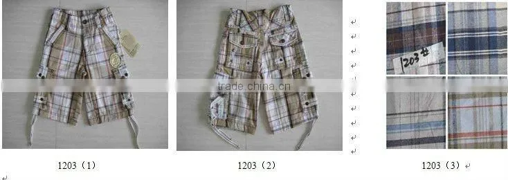 Boy's fashion yarn dyed shorts 101 106-108 1201-1205