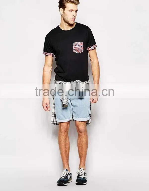 Custom High Quality Mens Printed Pocket T shirt