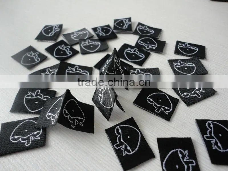 2017 high density damask clothing labels woven labels