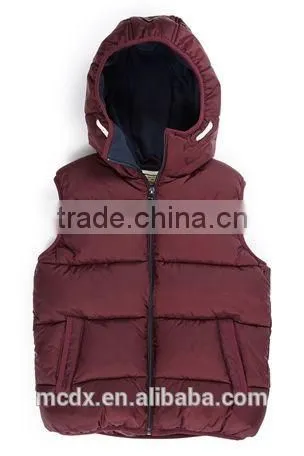 boys hooded gilet sleeveless jackets