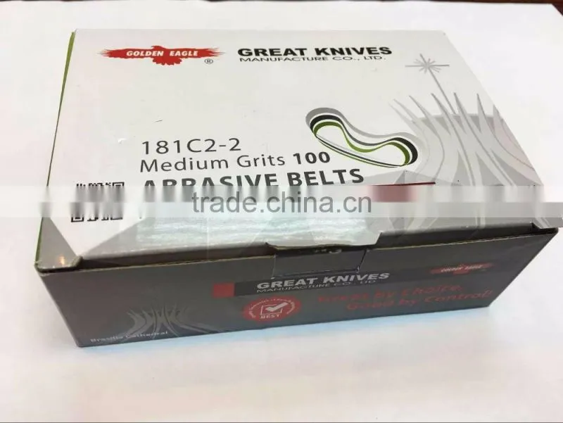 GOLDEN EAGLE GRITS ABRASIVE BELTS-FINE, MEDIUM, COARSE