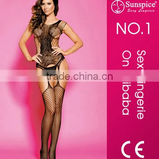 Wholesale Hot Women Sexy Black Mature Bodystocking