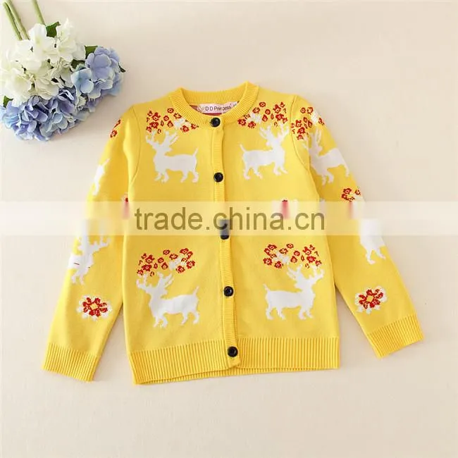 Duoduo Princess latest sweater designs for girls baby cardigan sweater children cardigans with deer prints