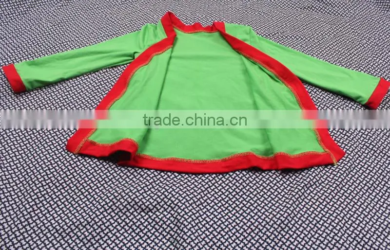 Knitting Cotton Green Color Girls Stylish Overall Fashion Smock-Frock Children Outer Garment