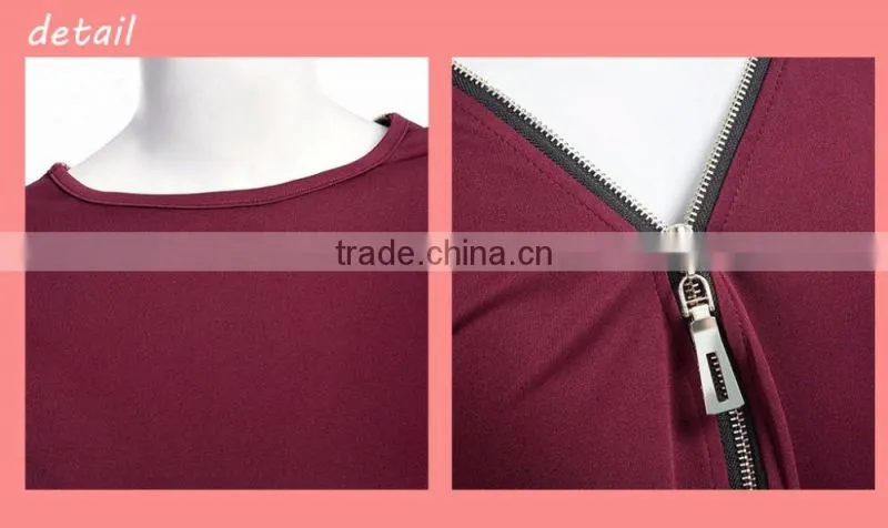 2017slim back Zipper sexy pencil tight long sleeve club dress for lady