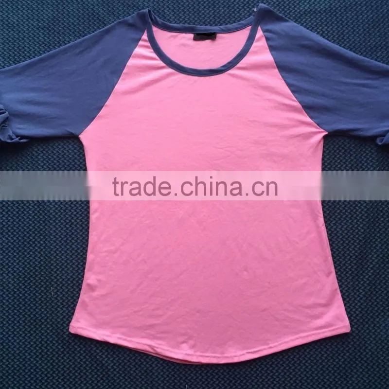 women fall clothings , women shirt , women floral raglan YW-00379