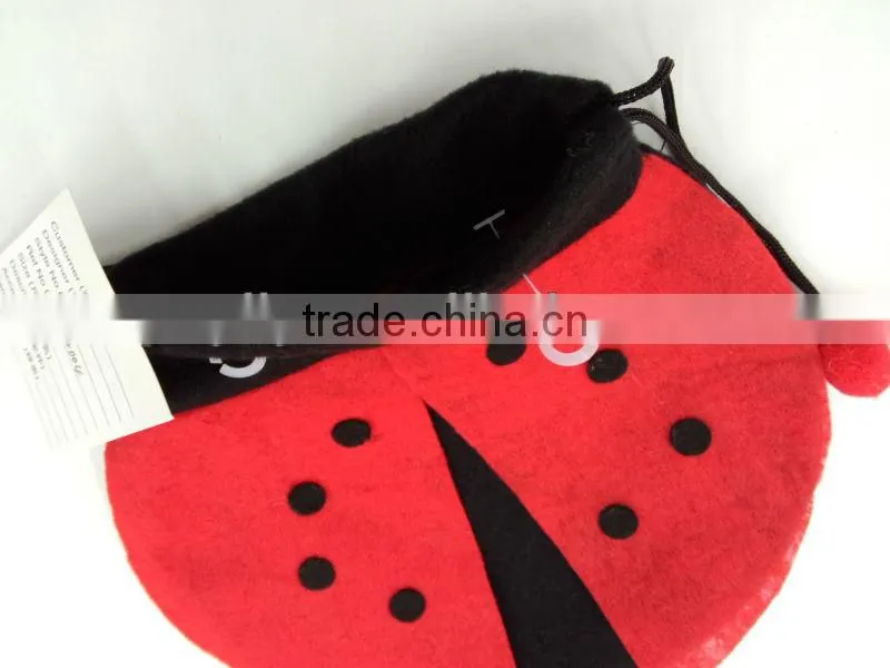EN71 2014 brushed material party decoration party ladybug gift candy bags