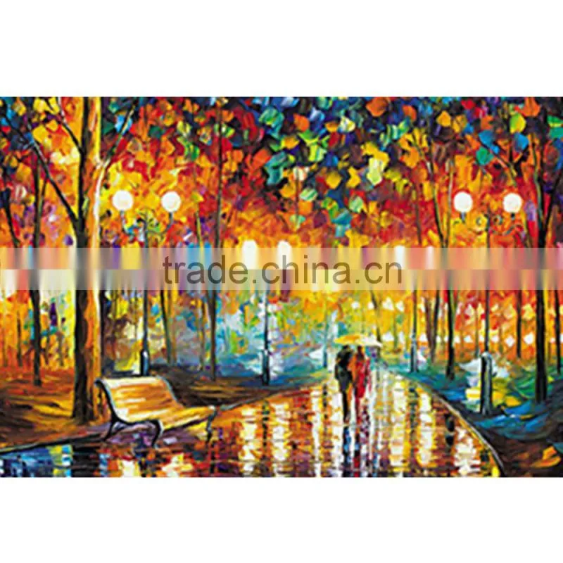 Rhinestone Multicolor Tree Pattern Cotton Embroidery DIY Kit Diamond Painting