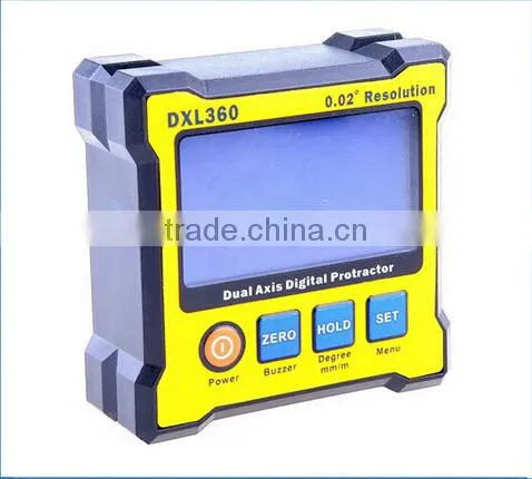 High accuracy digital protractor / level bar / angle ruler DXL360, Dual Axis Level Box DXL360