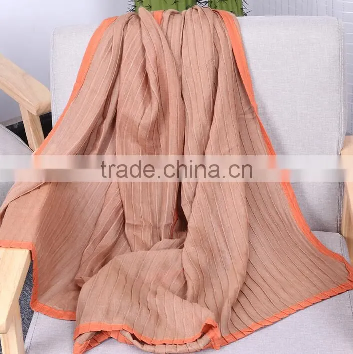 2017 New women hijab fashion large size cotton scarf spring summer pure color scarves shawl