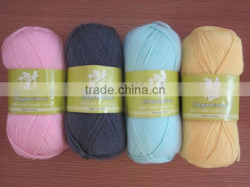 hand knitting acrylic yarn 100%