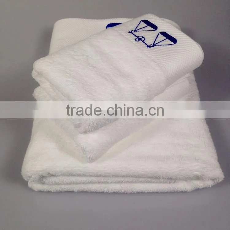 White hotel bath towel set luxury 100% cotton