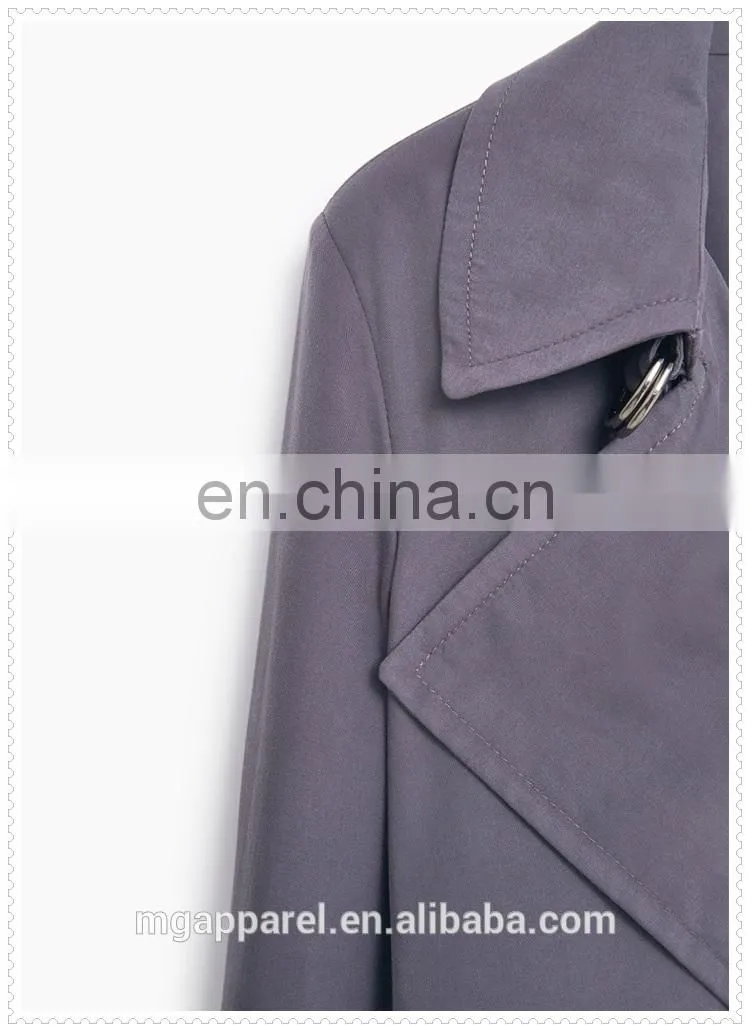 wholesale OEM winter clothes long sleeve coat modal-blend women long trench coat