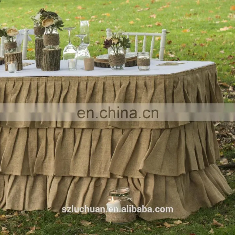 Home Textile High Quality Product Ruffle Any Color Table Skirt Designs