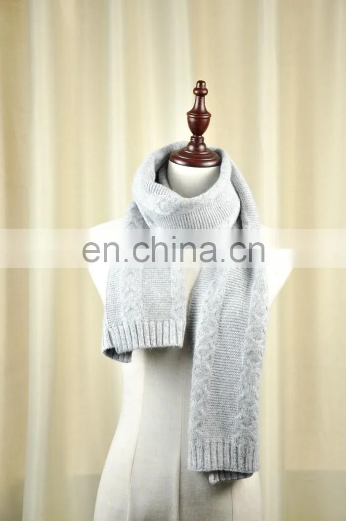 Factory Direct Wool Knitted Scarf Women Fur Pompom Winter Hat And Scarf Set
