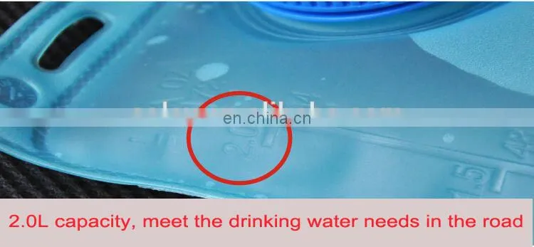 High quality rubber hot drinking water bag hydration bladder with good price