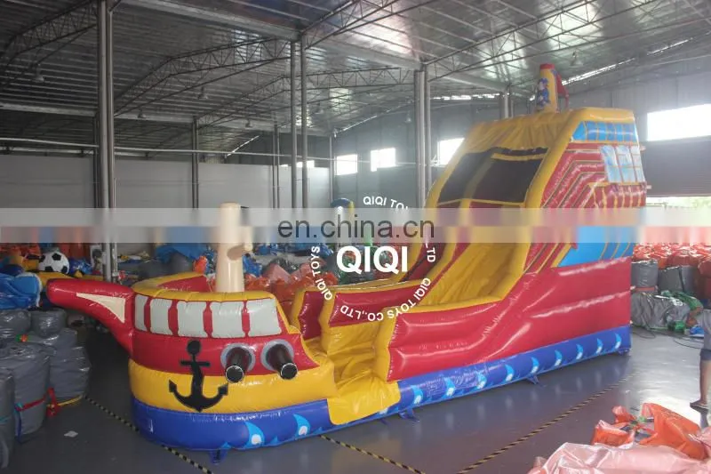 Inflatable slide, inflatable pirate ship slide,inflatable double lane slide for kids