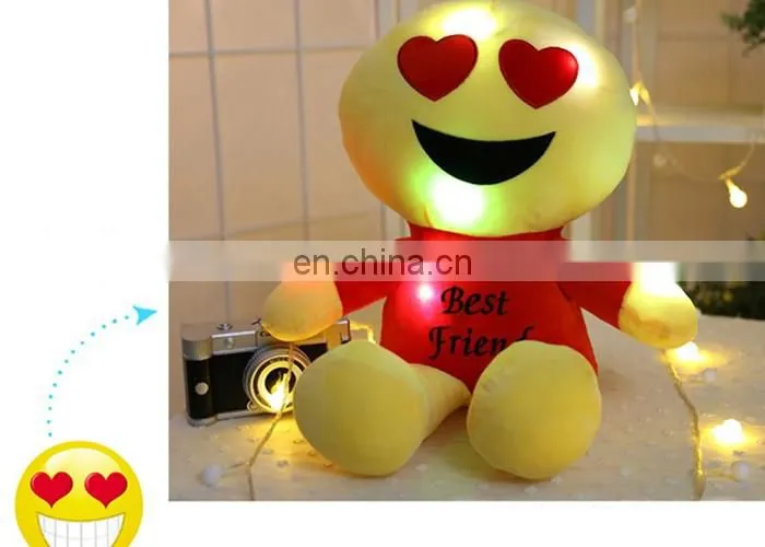 Popular design led cheap price emoji pillow for promotional