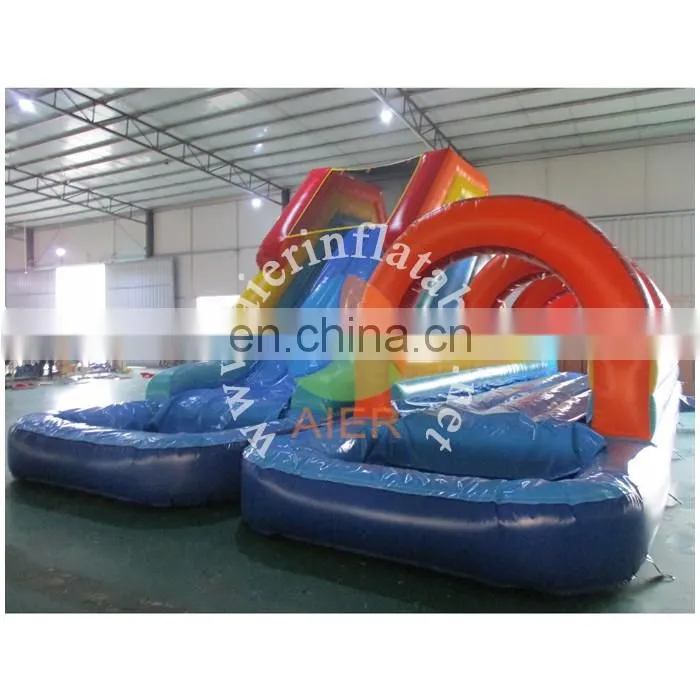 Rainbow inflatable slip and slide