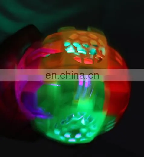 7PCS block juggling assembled 12.5CM flashing light glow music jumping ball promotion toys EN71