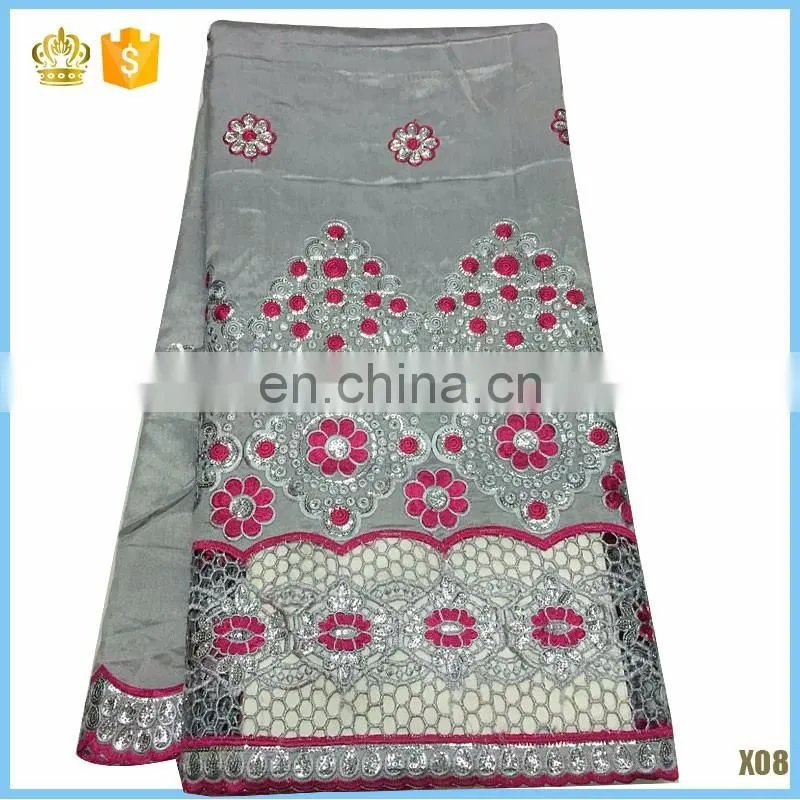 2014 african wear beaded raw silk george raw silk fabric for sale No.LG41200489