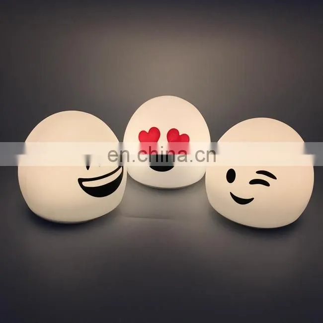 2017 colorful silica gellamp led silicone light ball Emotion lamp for night