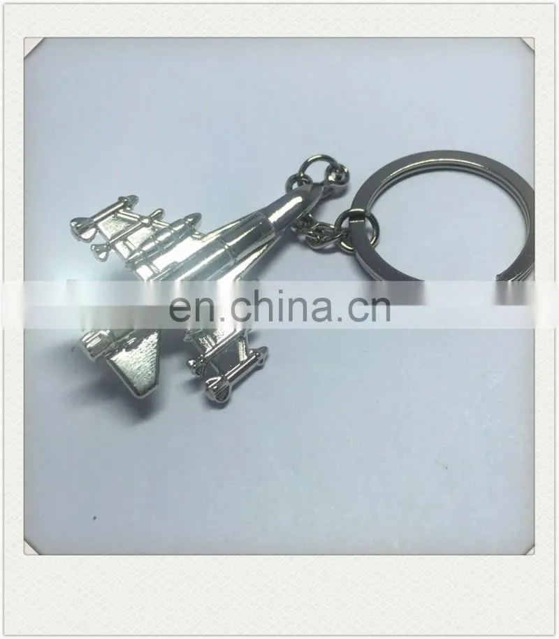 Custom logo metal airplane shaped keychain