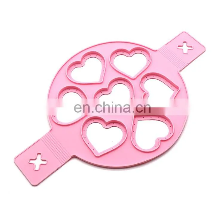 Customize Silicone Loving Heart Shaped Fried Egg Ring Omelette Egg Ring Pancake Poach Mold
