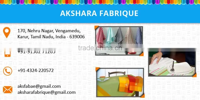 Soft and Skin-Friendly Nature 100% Cotton Table Cloth Price