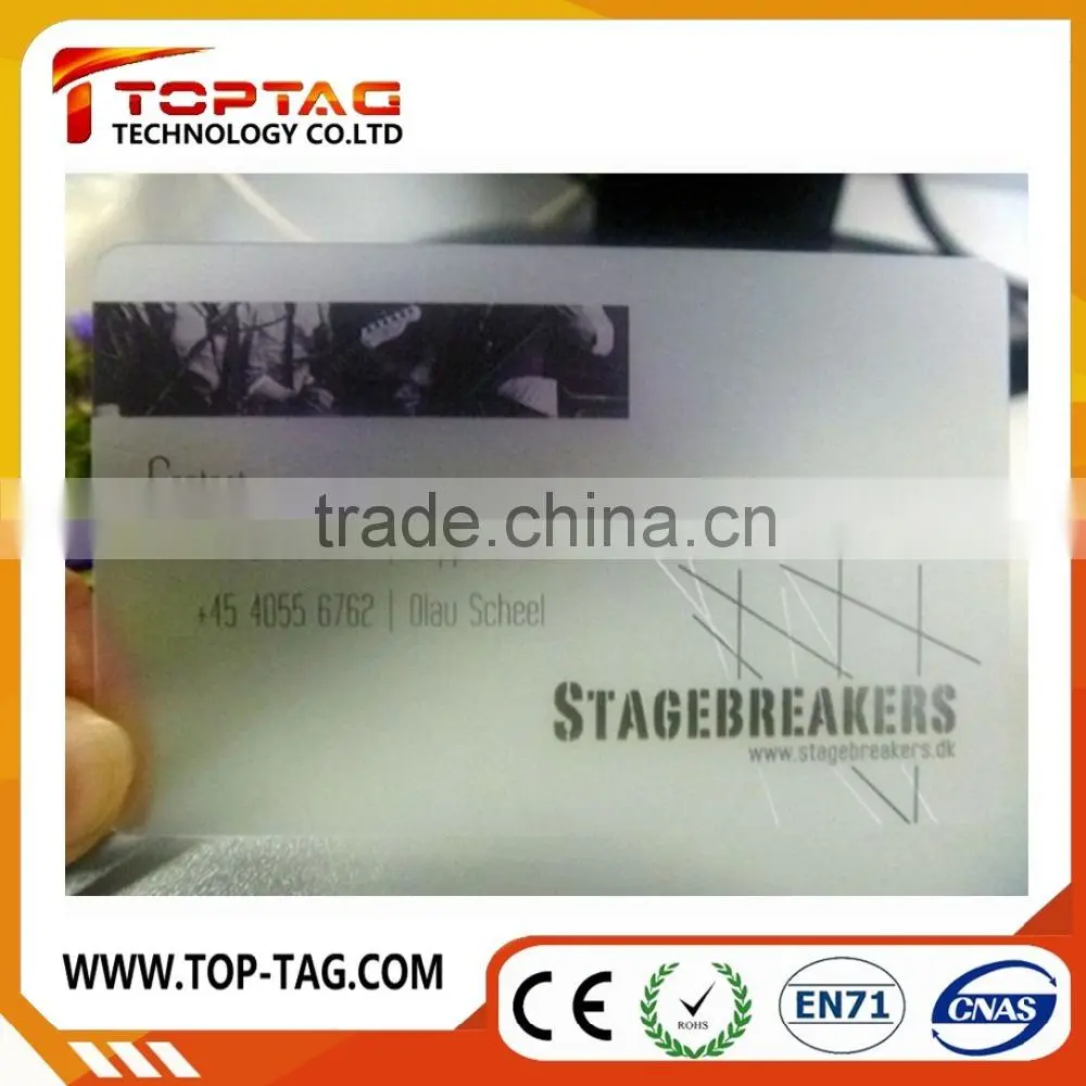 High Quality Printing Silver PVC Transparent Business Card