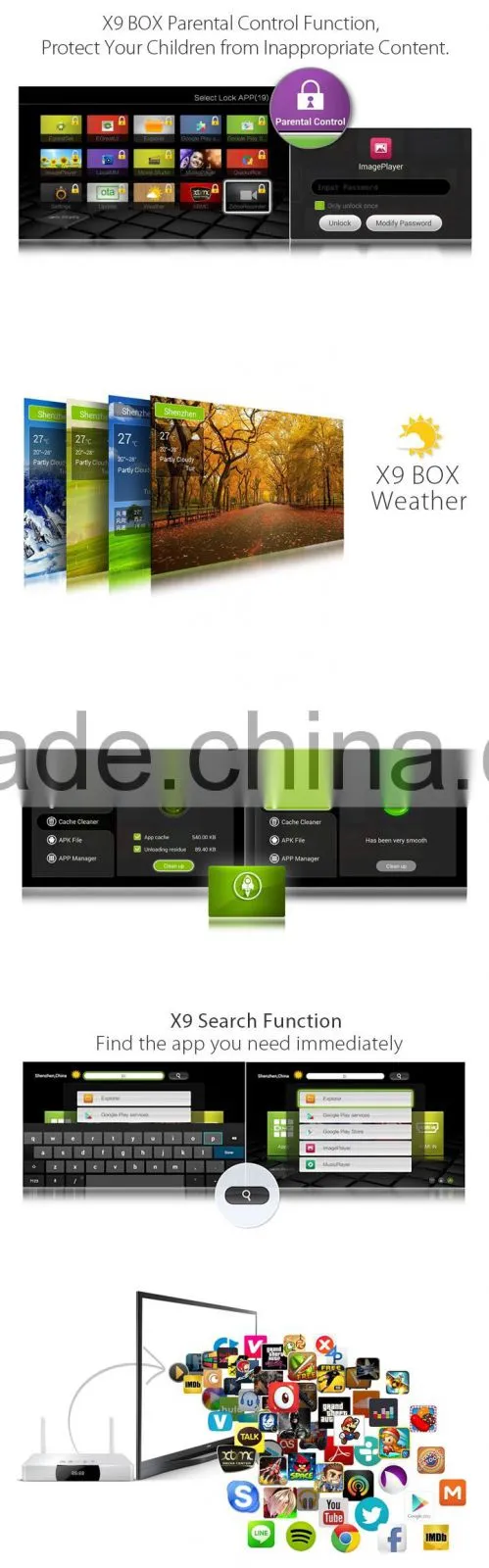 New Zidoo X9 Bluetooth 4.0 Dual Band Wi-Fi Mali450 GPU Android 4.4 kitkat Smart Tv Box