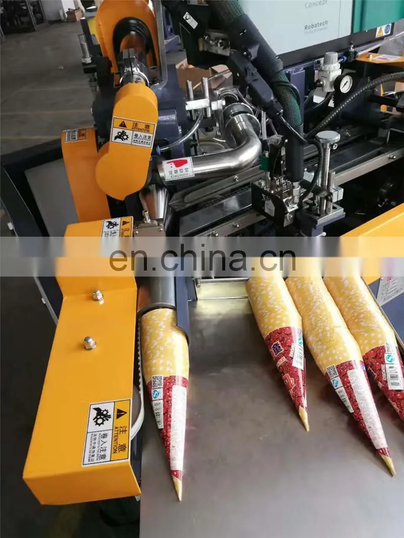 PCF220A CE Certificate Ice Cream Paper Cone Sleeve Wrapper Making Machine for Korea korean