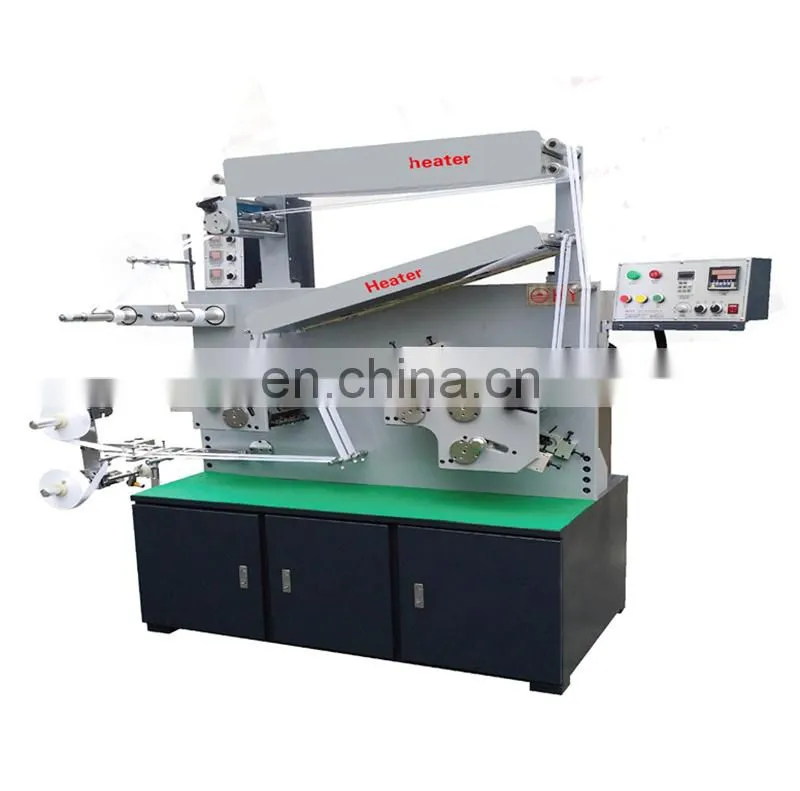 UGS31S 3 plus 1 color Automatic portable apparel clothing label flexo Printing machine, Roll to roll fabric ribbon printer