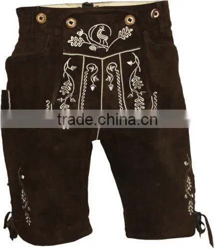 Genuine Suede Bavarian Herren Trachten Lederhose kurz
