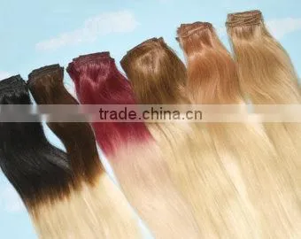 Lace clip in hair,100% remy human hair extension