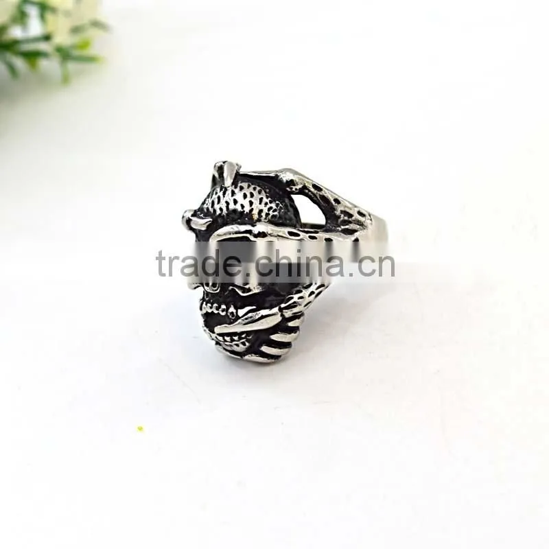 New Gift rings stainless steel jewelry black designs for men rins