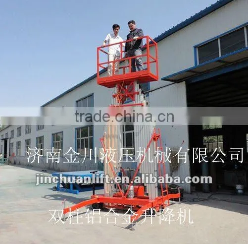 single post mobile hydraulic electric aluminum man telescopic lift