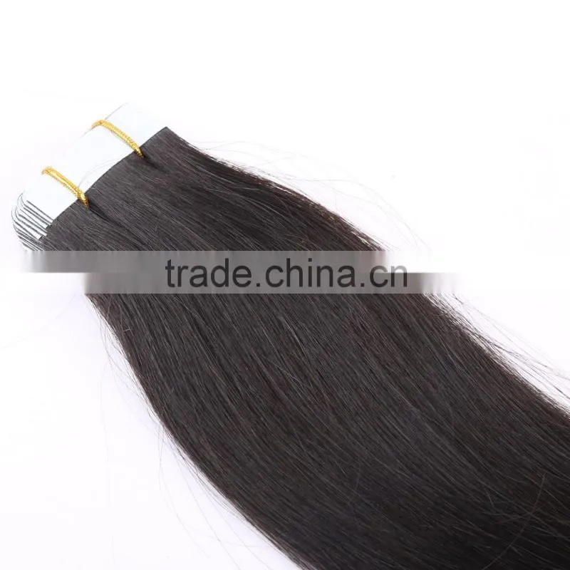Wholesale natural black color tape hair extensions products