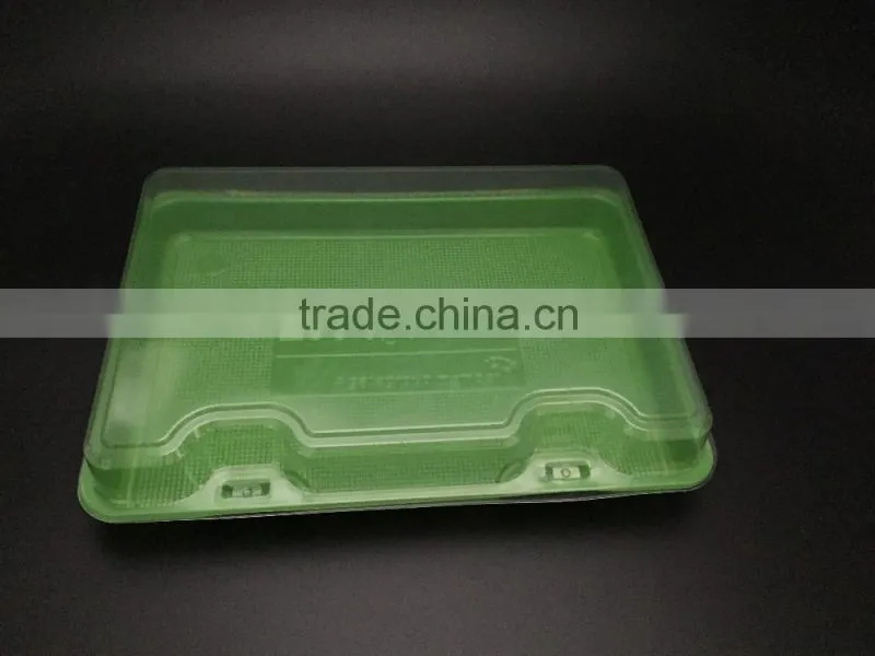 Hot sale PET disposable food container /take away lunch box/plastic container with lid