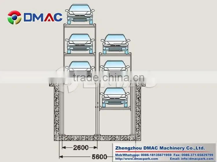 plc control car parking system pit