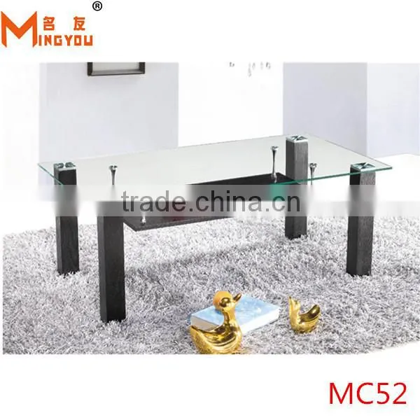 cheap price glass top metal legs coffee table