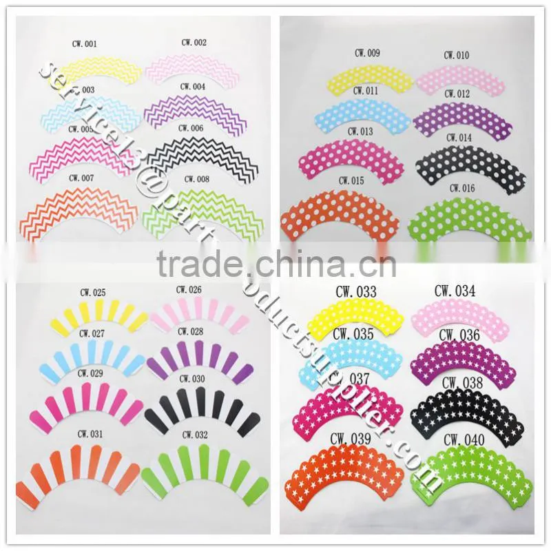 Wedding Baby Shower Party Decor Laser Cut Cupcake Wrappers