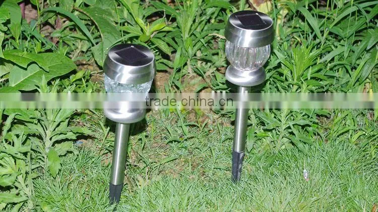New LED insert light solar lamp stainless steel garden solar