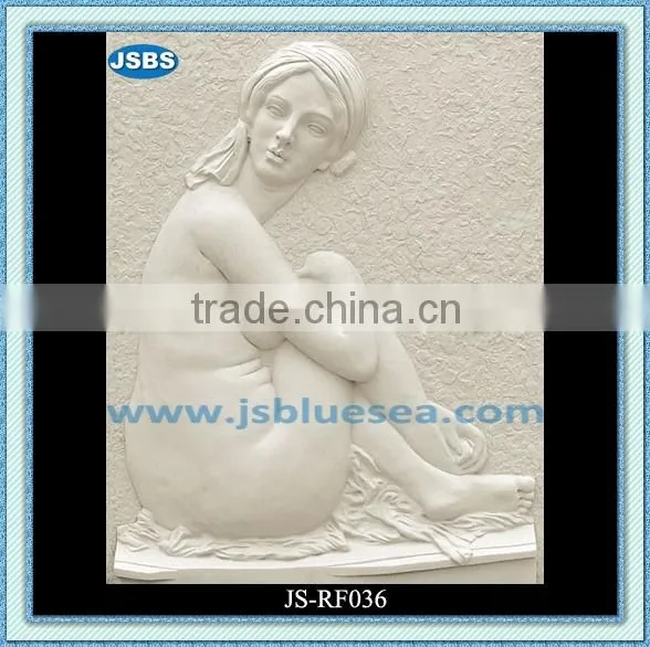 design modern female marble relief nude sculpture