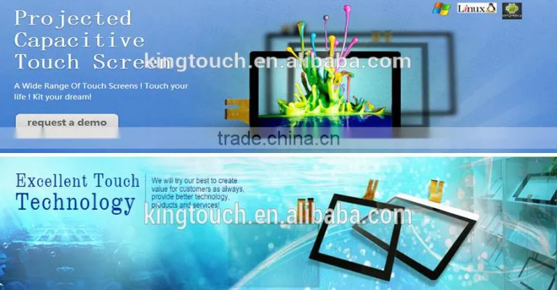 13.3 Inch projected capacitive touch screen capacitive multitouch screen 10 touch points