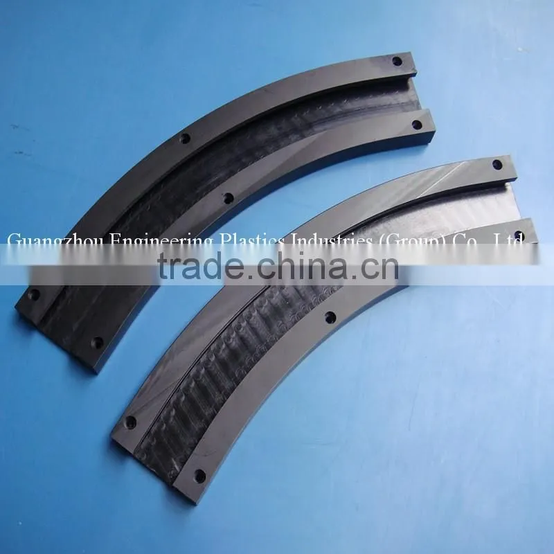 custom made cnc machined wear resistance nylon guide rail plastic corner strips