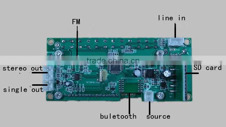 JRHT-G003 bluetooth speaker board with FM radio,support usb sd card